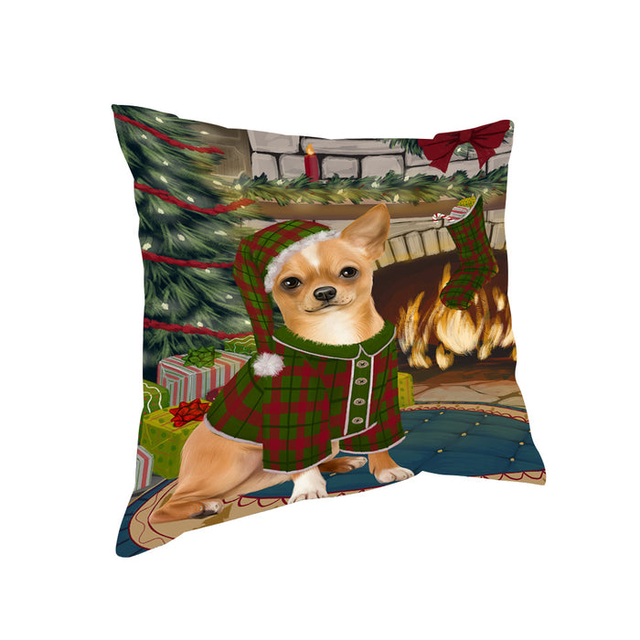 The Stocking was Hung Chihuahua Dog Pillow PIL70020