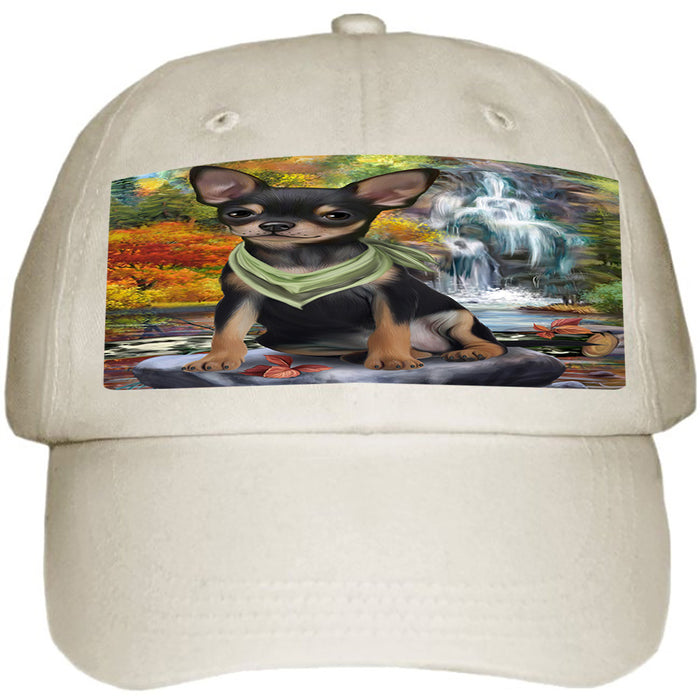 Scenic Waterfall Chihuahua Dog Ball Hat Cap HAT59298
