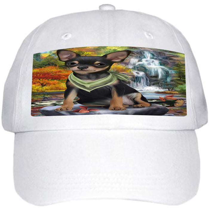 Scenic Waterfall Chihuahua Dog Ball Hat Cap HAT59298
