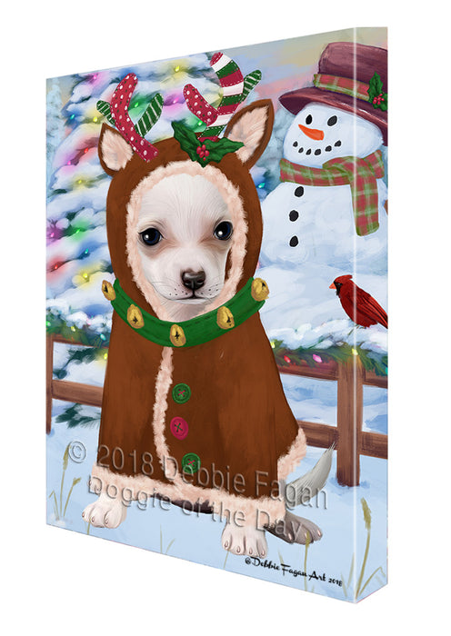 Christmas Gingerbread House Candyfest Chihuahua Dog Canvas Print Wall Art Décor CVS128951