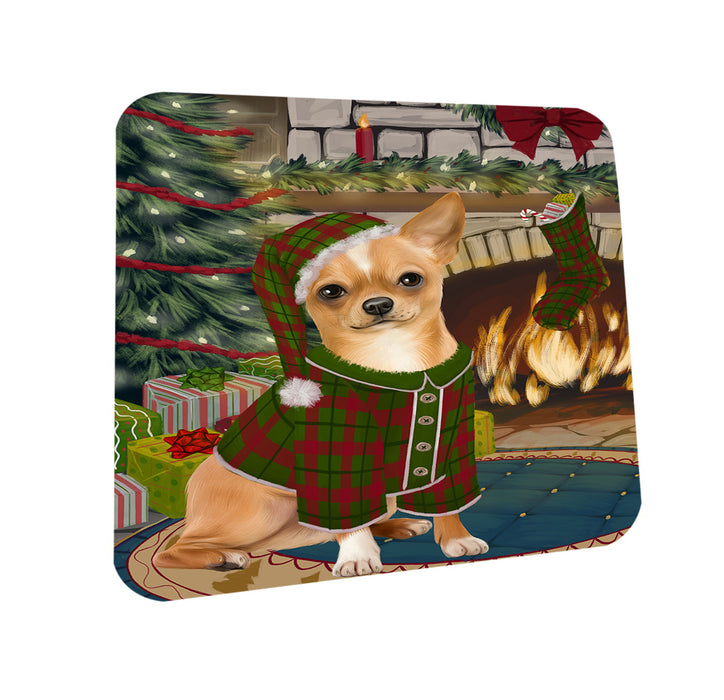 The Stocking was Hung Chihuahua Dog Coasters Set of 4 CST55231