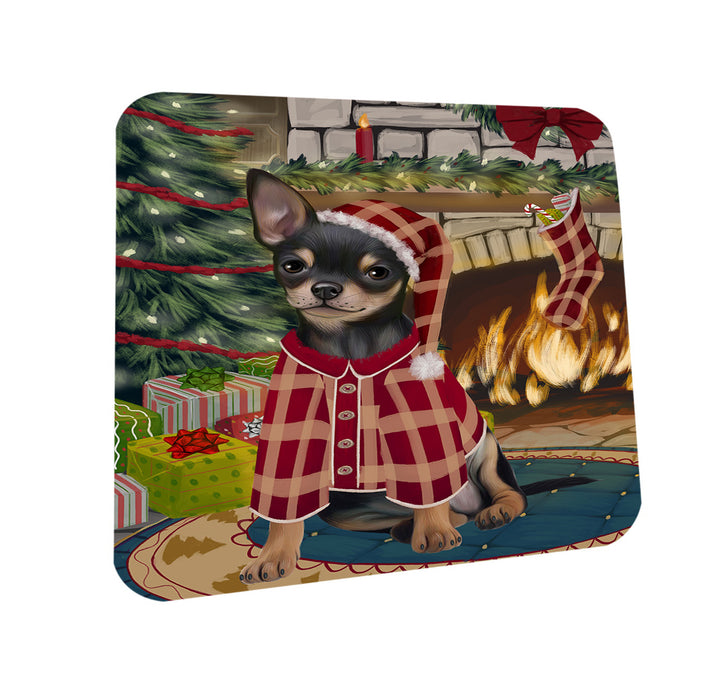 The Stocking was Hung Chihuahua Dog Coasters Set of 4 CST55232