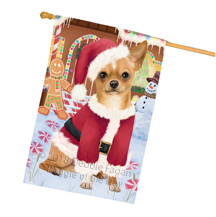 Christmas Gingerbread House Candyfest Chihuahua Dog House Flag FLG56988