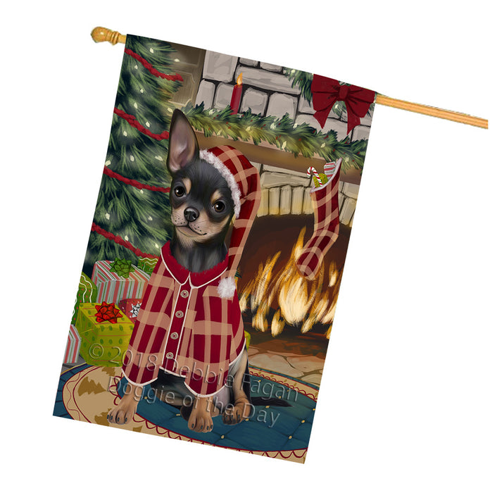 The Stocking was Hung Chihuahua Dog House Flag FLG55703