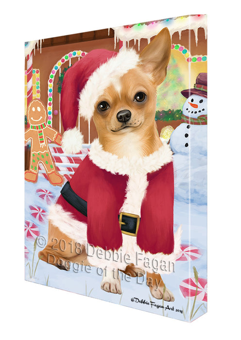 Christmas Gingerbread House Candyfest Chihuahua Dog Canvas Print Wall Art Décor CVS128960
