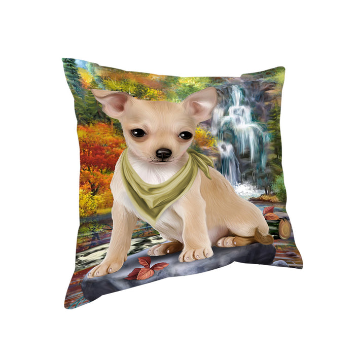 Scenic Waterfall Chihuahua Dog Pillow PIL63788