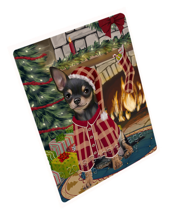 The Stocking was Hung Chihuahua Dog Magnet MAG70959 (Small 5.5" x 4.25")