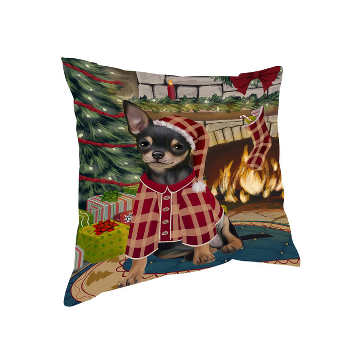 The Stocking was Hung Chihuahua Dog Pillow PIL70024