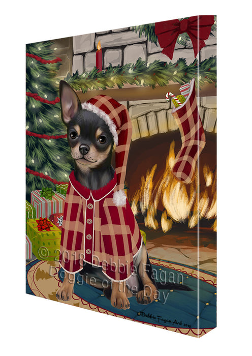 The Stocking was Hung Chihuahua Dog Canvas Print Wall Art Décor CVS117395
