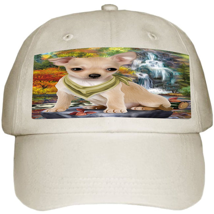 Scenic Waterfall Chihuahua Dog Ball Hat Cap HAT59301