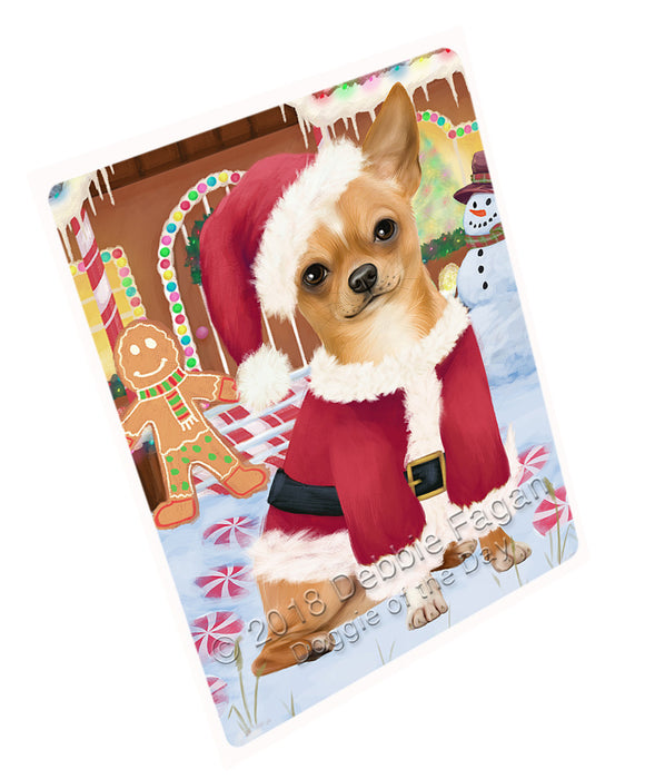 Christmas Gingerbread House Candyfest Chihuahua Dog Magnet MAG74051 (Small 5.5" x 4.25")