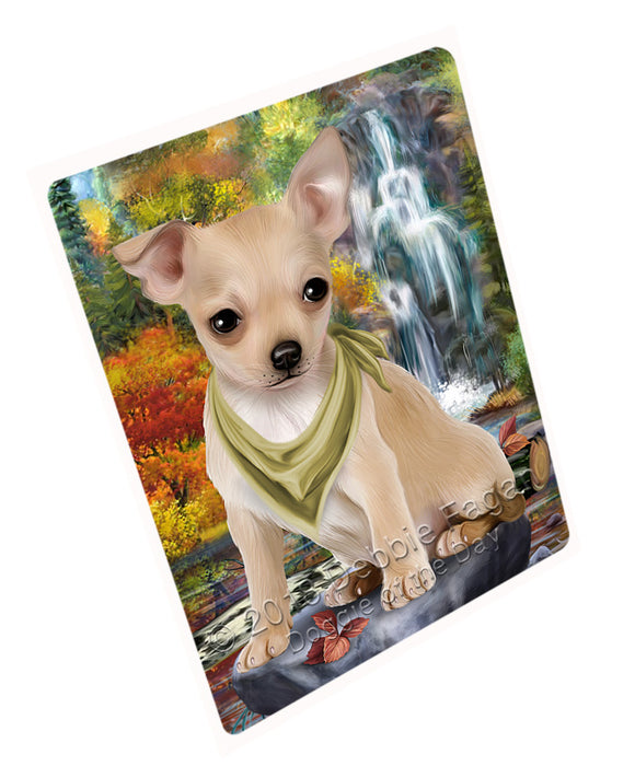 Scenic Waterfall Chihuahua Dog Magnet Mini (3.5" x 2") MAG59817