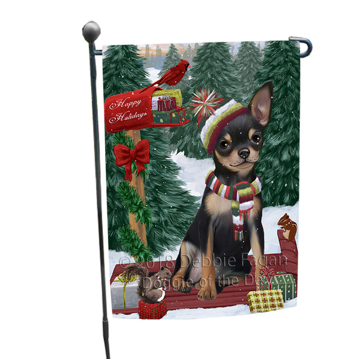 Merry Christmas Woodland Sled Chihuahua Dog Garden Flag GFLG55190