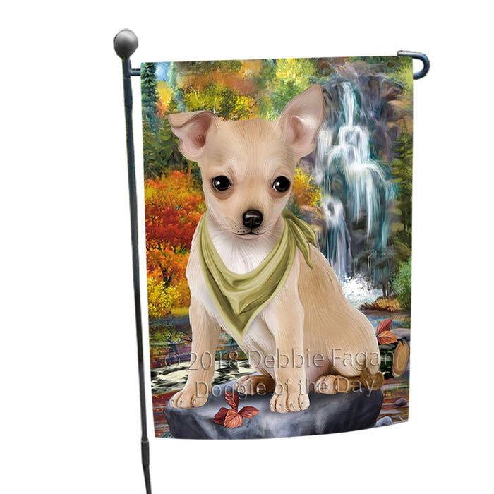 Scenic Waterfall Chihuahua Dog Garden Flag GFLG51853
