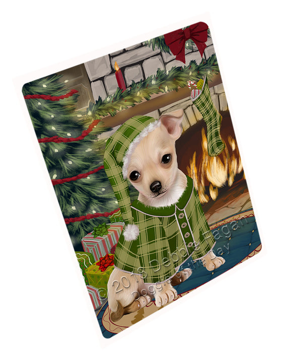 The Stocking was Hung Chihuahua Dog Magnet MAG70962 (Small 5.5" x 4.25")