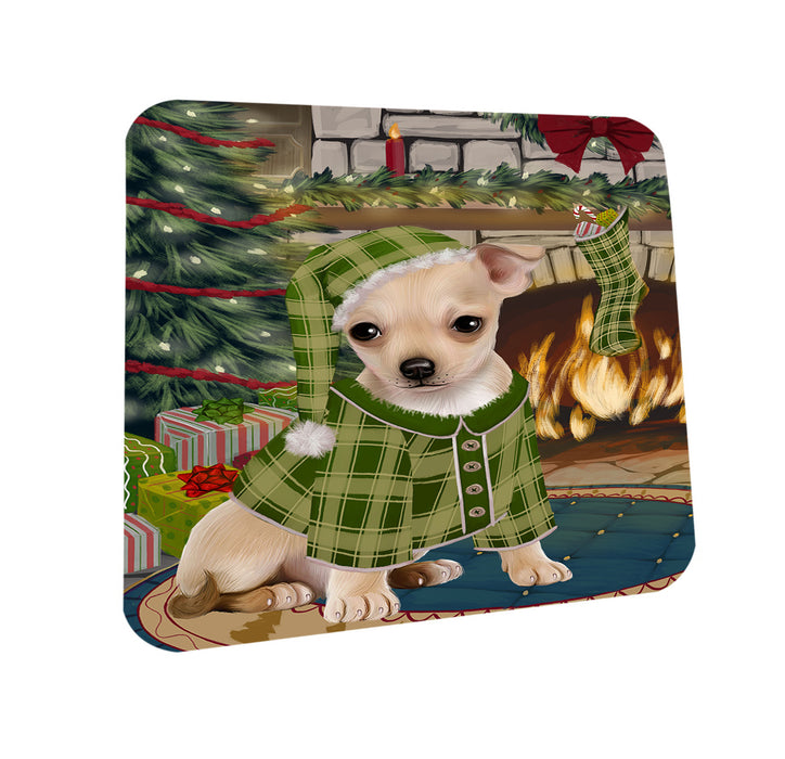 The Stocking was Hung Chihuahua Dog Coasters Set of 4 CST55233