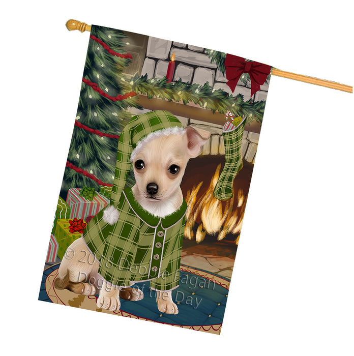 The Stocking was Hung Chihuahua Dog House Flag FLG55704