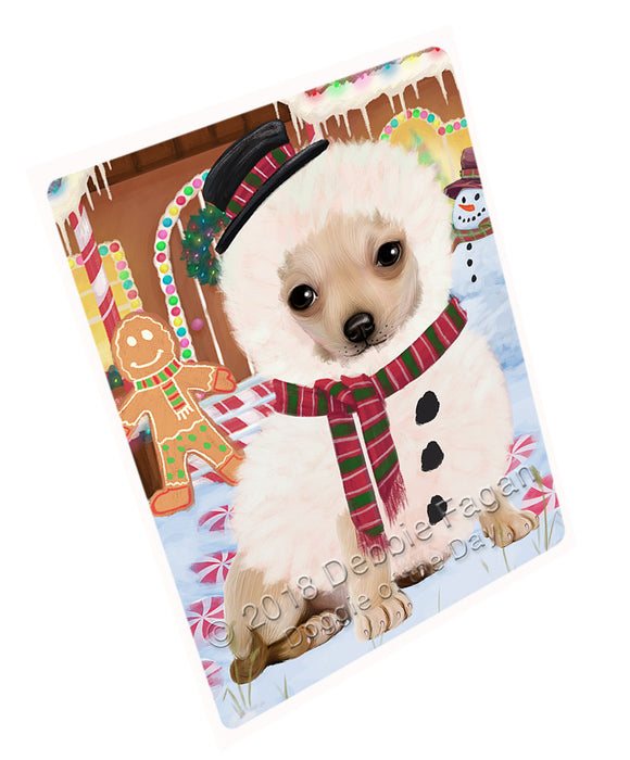 Christmas Gingerbread House Candyfest Chihuahua Dog Large Refrigerator / Dishwasher Magnet RMAG100098