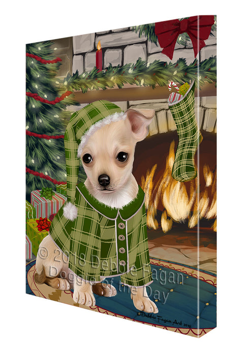 The Stocking was Hung Chihuahua Dog Canvas Print Wall Art Décor CVS117404