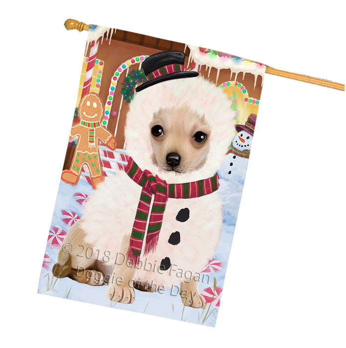 Christmas Gingerbread House Candyfest Chihuahua Dog House Flag FLG56989