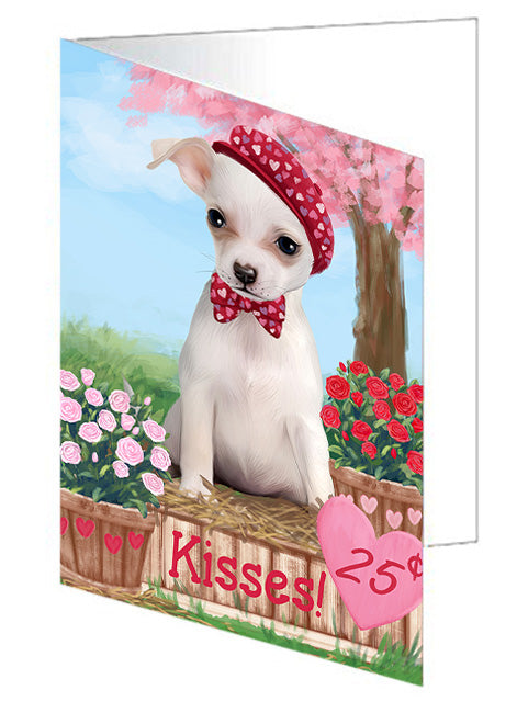 Rosie 25 Cent Kisses Chihuahua Dog Handmade Artwork Assorted Pets Greeting Cards and Note Cards with Envelopes for All Occasions and Holiday Seasons GCD73838