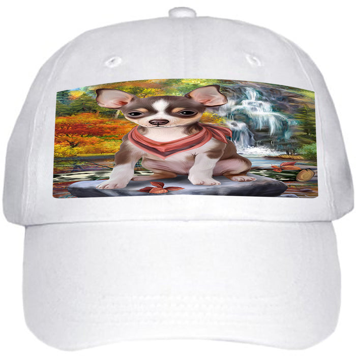 Scenic Waterfall Chihuahua Dog Ball Hat Cap HAT59304