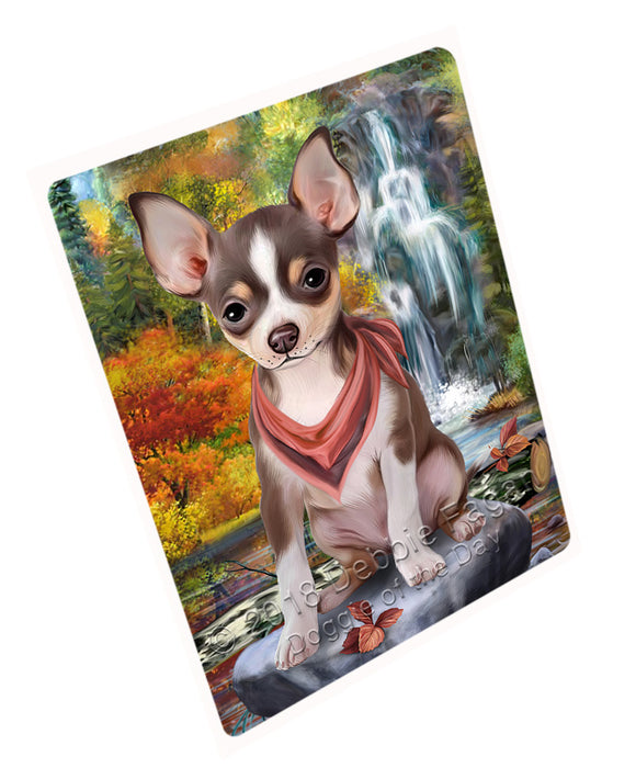 Scenic Waterfall Chihuahua Dog Magnet Mini (3.5" x 2") MAG59820