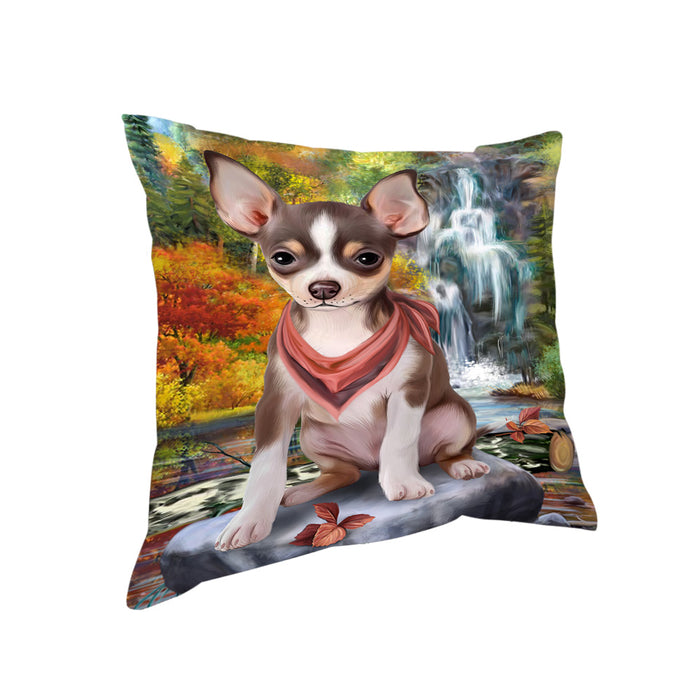 Scenic Waterfall Chihuahua Dog Pillow PIL63792