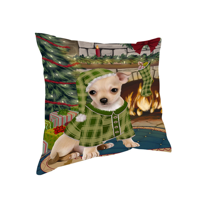 The Stocking was Hung Chihuahua Dog Pillow PIL70028
