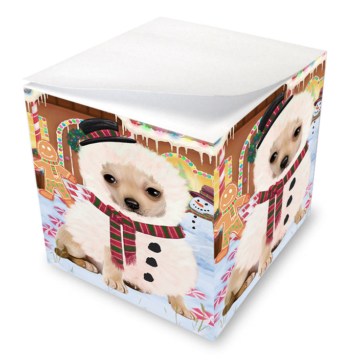 Christmas Gingerbread House Candyfest Chihuahua Dog Note Cube NOC54377