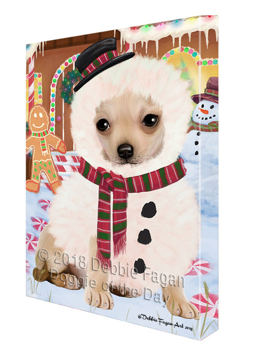 Christmas Gingerbread House Candyfest Chihuahua Dog Canvas Print Wall Art Décor CVS128969