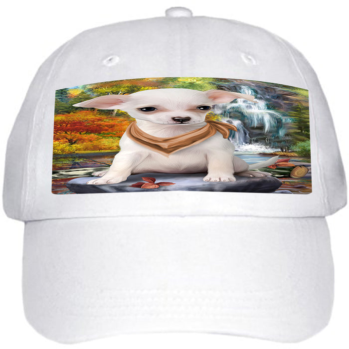 Scenic Waterfall Chihuahua Dog Ball Hat Cap HAT59307