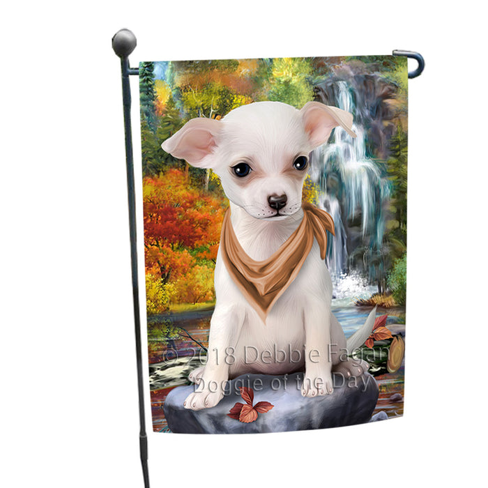 Scenic Waterfall Chihuahua Dog Garden Flag GFLG51855