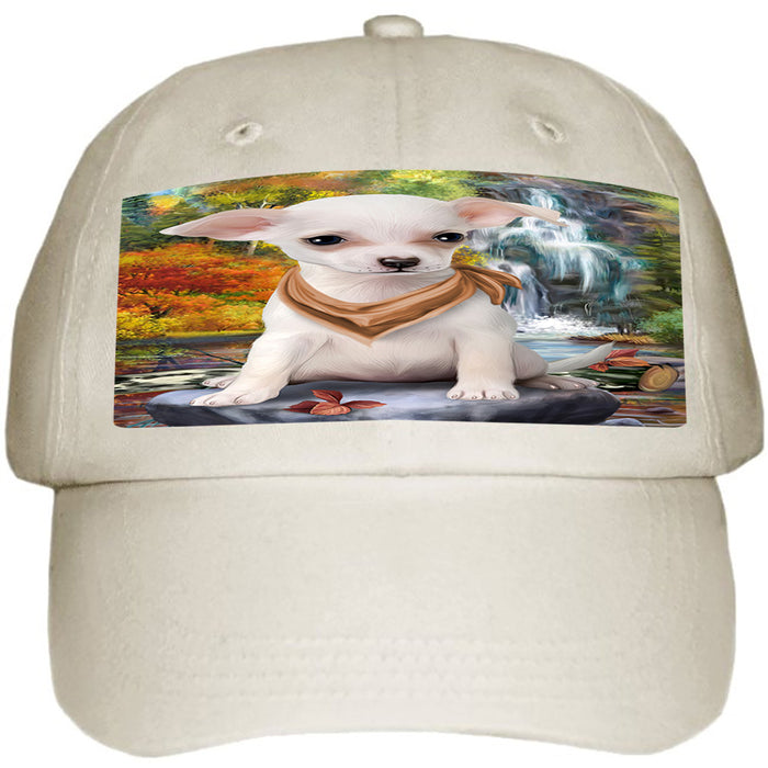 Scenic Waterfall Chihuahua Dog Ball Hat Cap HAT59307