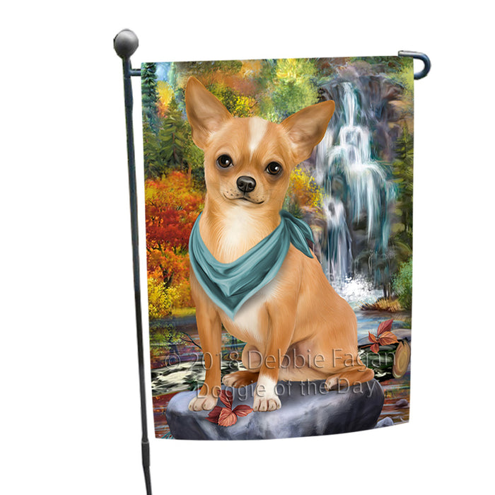 Scenic Waterfall Chihuahua Dog Garden Flag GFLG51856