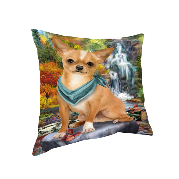 Scenic Waterfall Chihuahua Dog Pillow PIL63800