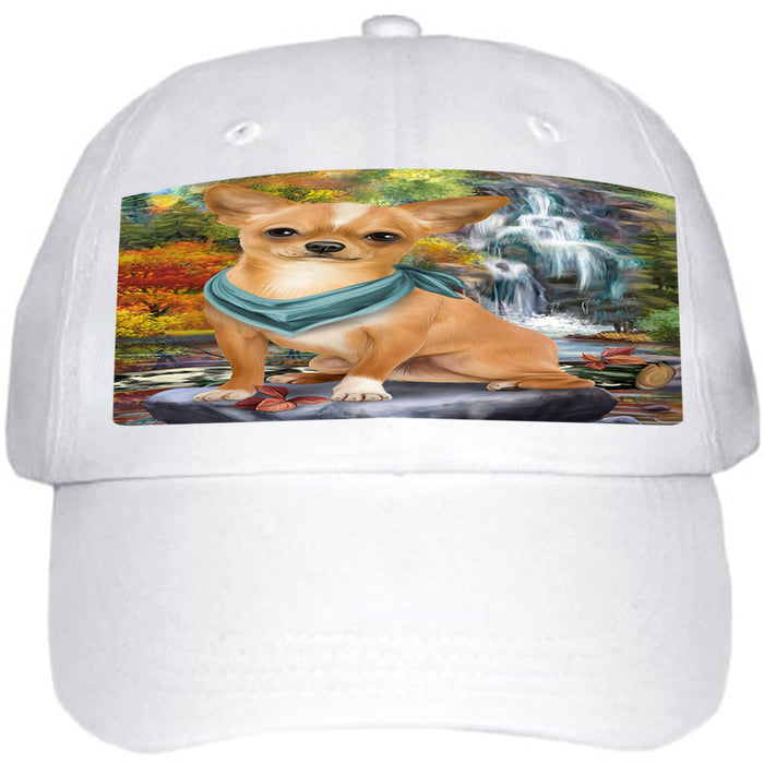 Scenic Waterfall Chihuahua Dog Ball Hat Cap HAT59310