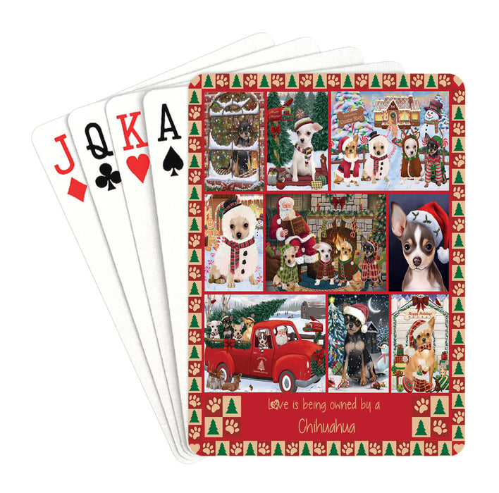 Love is Being Owned Christmas Chihuahua Dogs Playing Card Decks