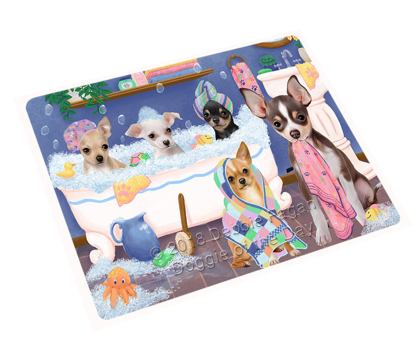 Rub A Dub Dogs In A Tub Chihuahuas Dog Magnet MAG75477 (Small 5.5" x 4.25")