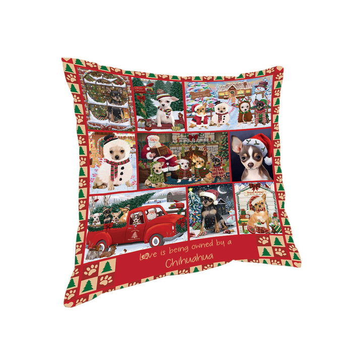 Love is Being Owned Christmas Chihuahua Dogs Pillow PIL85724