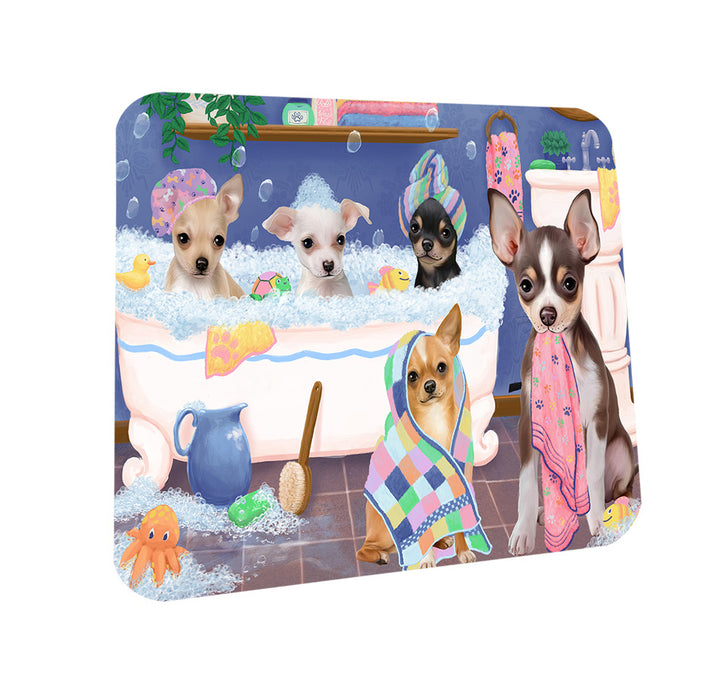 Rub A Dub Dogs In A Tub Chihuahuas Dog Coasters Set of 4 CST56738