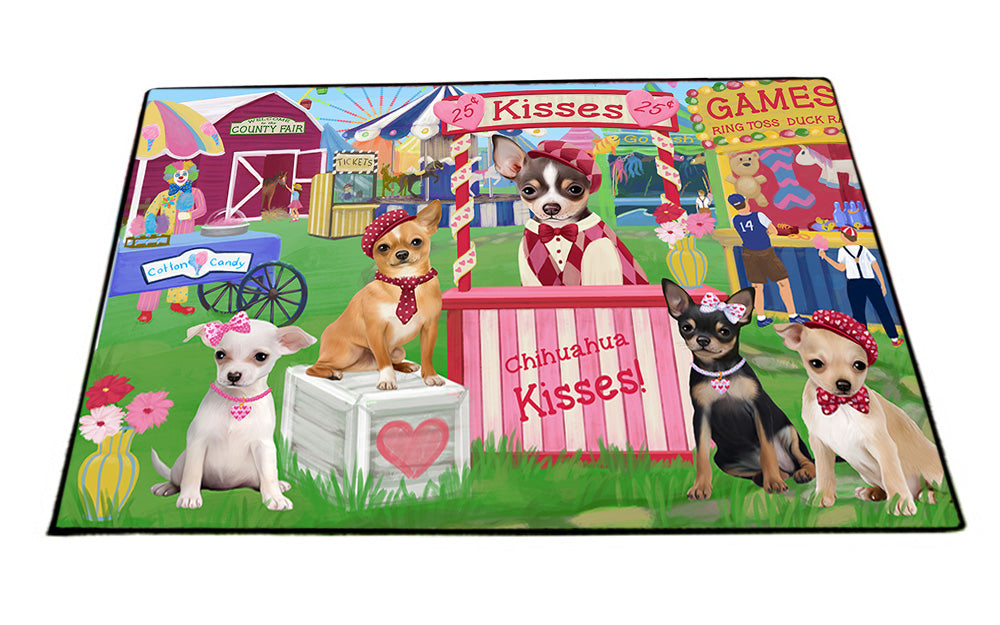 Carnival Kissing Booth Chihuahuas Dog Floormat FLMS53187