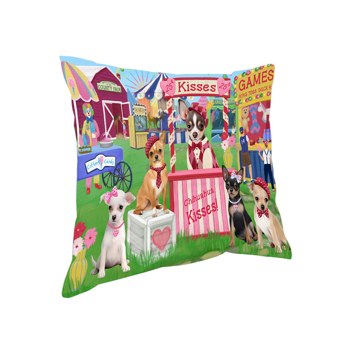 Carnival Kissing Booth Chihuahuas Dog Pillow PIL79436