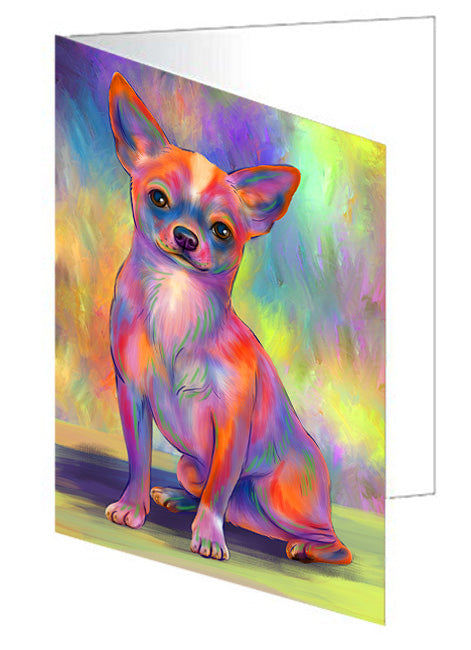 Paradise Wave Chihuahua Dog Handmade Artwork Assorted Pets Greeting Cards and Note Cards with Envelopes for All Occasions and Holiday Seasons GCD74621