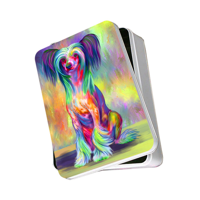 Paradise Wave Chinese Crested Dog Photo Storage Tin PITN57448