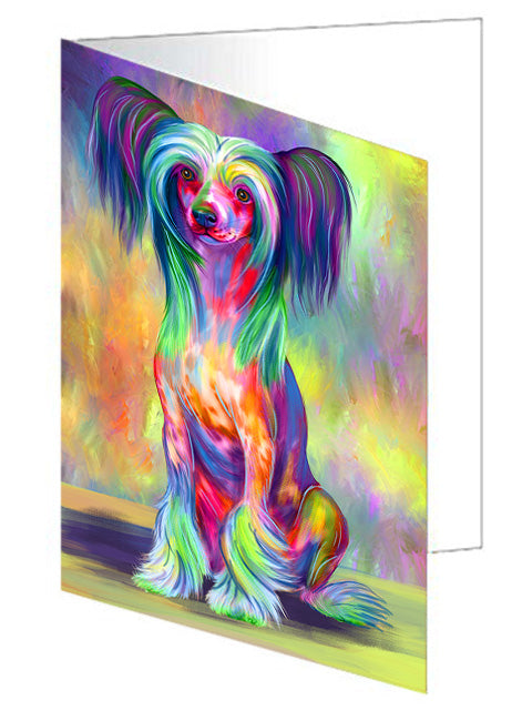 Paradise Wave Chinese Crested Dog Handmade Artwork Assorted Pets Greeting Cards and Note Cards with Envelopes for All Occasions and Holiday Seasons GCD79829