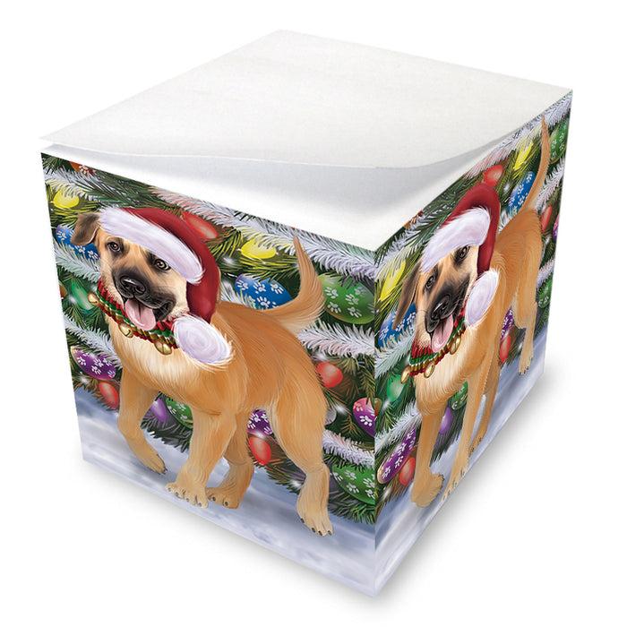 Chistmas Trotting in the Snow Chinook Dog Note Cube NOC-DOTD-A57698