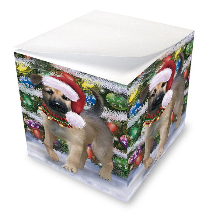 Chistmas Trotting in the Snow Chinook Dog Note Cube NOC-DOTD-A57699