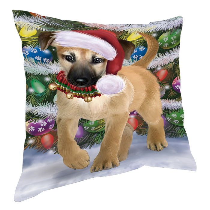 Chistmas Trotting in the Snow Chinook Dog Pillow with Top Quality High-Resolution Images - Ultra Soft Pet Pillows for Sleeping - Reversible & Comfort - Ideal Gift for Dog Lover - Cushion for Sofa Couch Bed - 100% Polyester, PILA93850