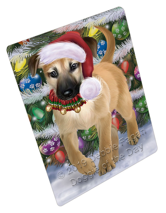 Chistmas Trotting in the Snow Chinook Dog Cutting Board - For Kitchen - Scratch & Stain Resistant - Designed To Stay In Place - Easy To Clean By Hand - Perfect for Chopping Meats, Vegetables, CA83970